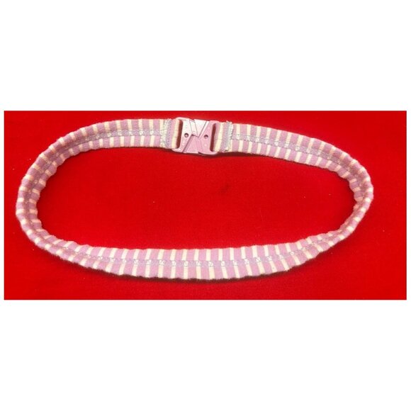 Lavender and Ivory Color Fabric Belt Women's or Girls No ID ~24" x 1" - Picture 4 of 4